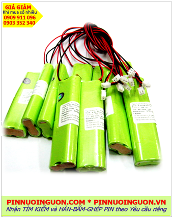 Pin sạc đèn Exit KENTOM 4.8v-AA600mAh, Pin đèn khẩn cấp thoát hiểm KENTOM 4.8v-AA600mAh chính hãng 